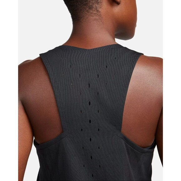 Nike Women’s small Dri-Fit ADV Aeroswift Singlet Running Tank Black FN2504-010 - Picture 2 of 7